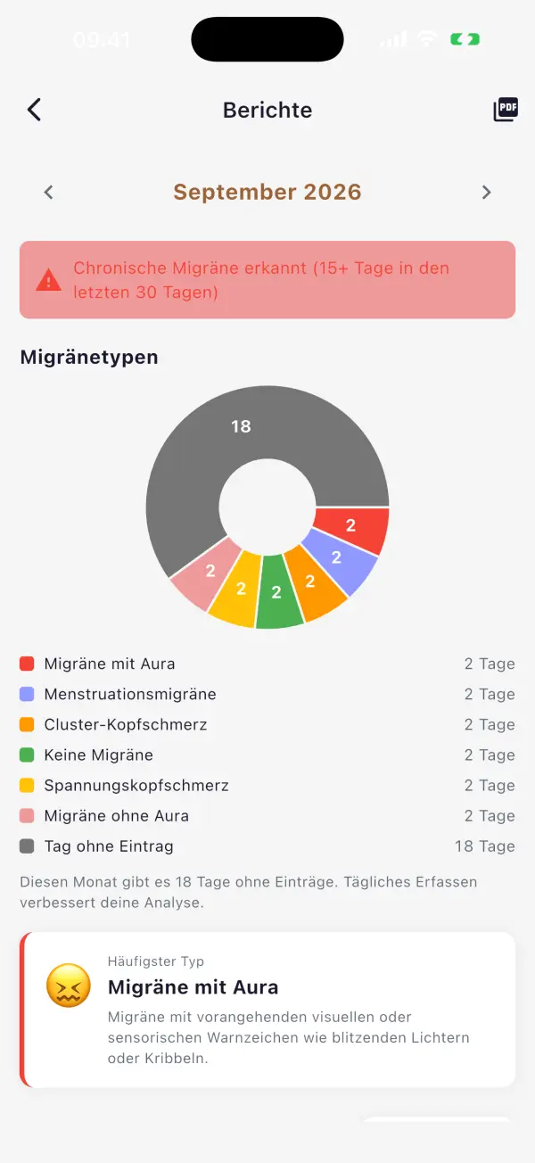 PDF-Bericht für deinen Arzt