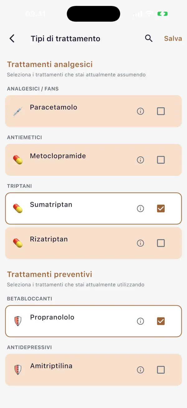 Tieni sotto controllo la tua terapia