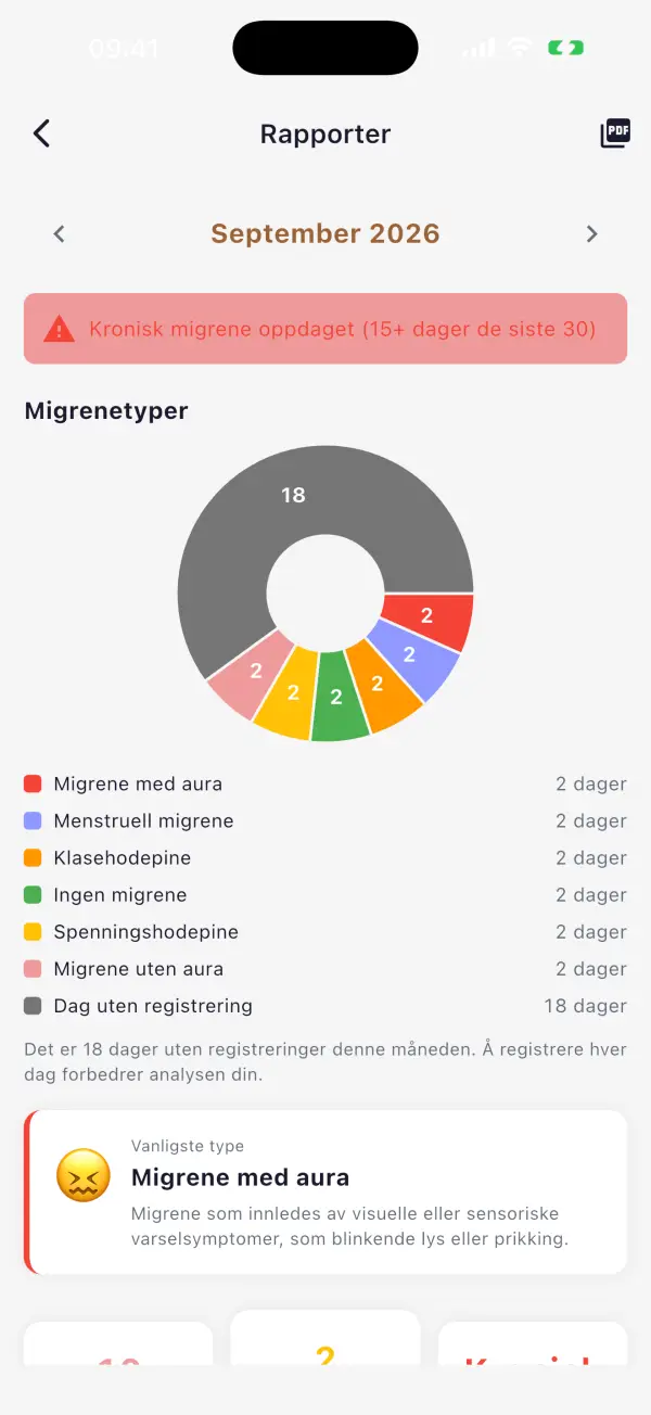 PDF-rapport til legen din